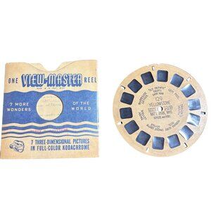 Vintage View-Master Reel 129 Yellowstone National Park Geysers & Pools